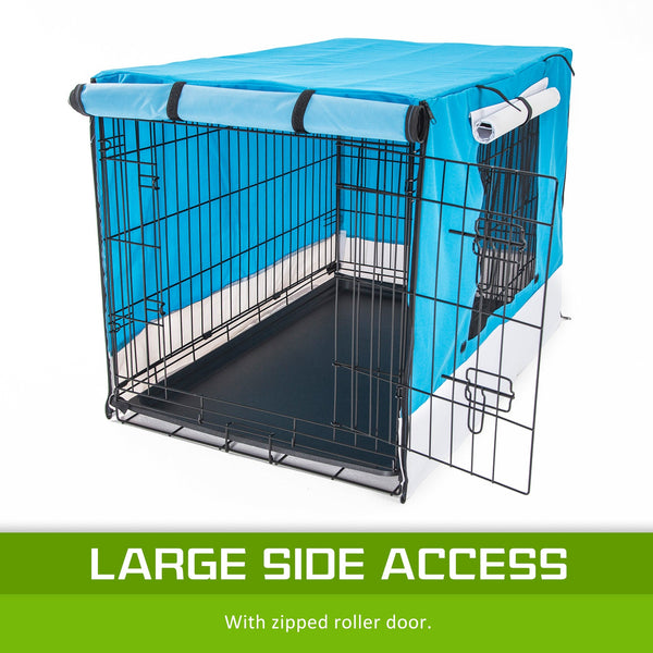 Paw Mate Blue Cage Cover Enclosure For Wire Dog Crate 24In