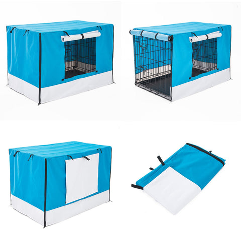 Paw Mate Blue Cage Cover Enclosure For Wire Dog Crate 36In
