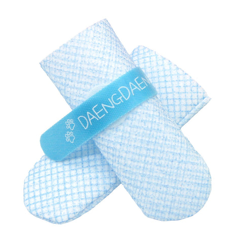 Daeng Shoes 28Pc M Blue Dog Waterproof Disposable Boots Anti-Slip Socks