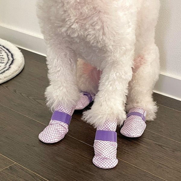 Daeng Shoes 28Pc Pink Dog Waterproof Disposable Boots Anti-Slip Socks