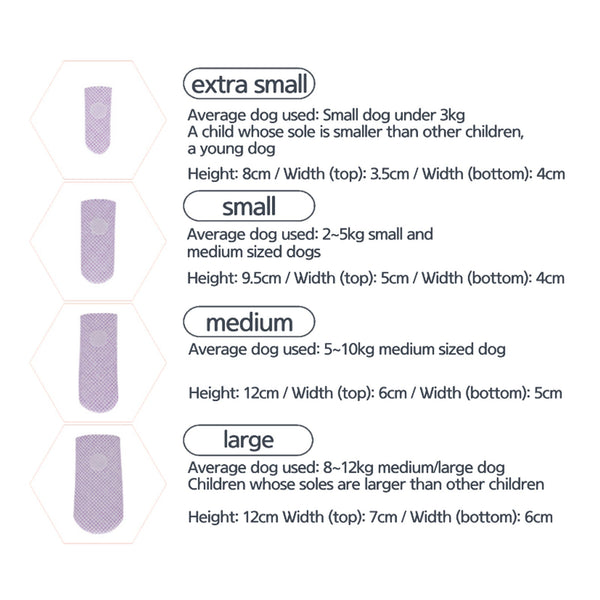 Daeng Shoes 28Pc Violet Dog Waterproof Disposable Boots Anti Slip Socks Dog Clothing & Shoes