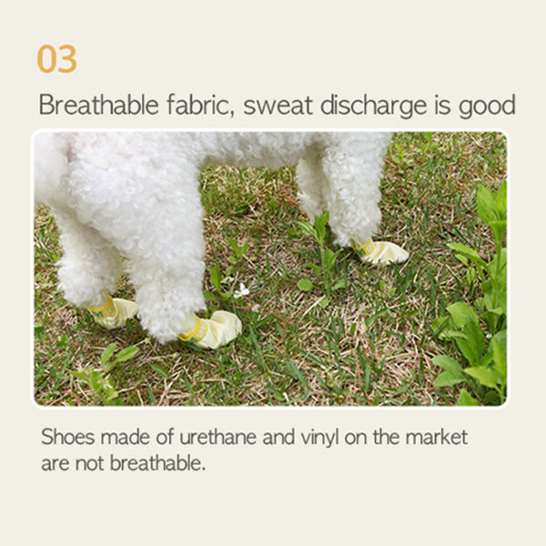 Daeng Shoes 28Pc Xs Yellow Dog Waterproof Disposable Boots Anti-Slip Socks