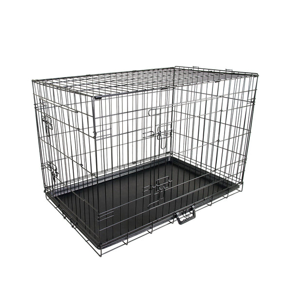 Paw Mate Wire Dog Cage Foldable Crate Kennel 42In With Tray Dog Cages