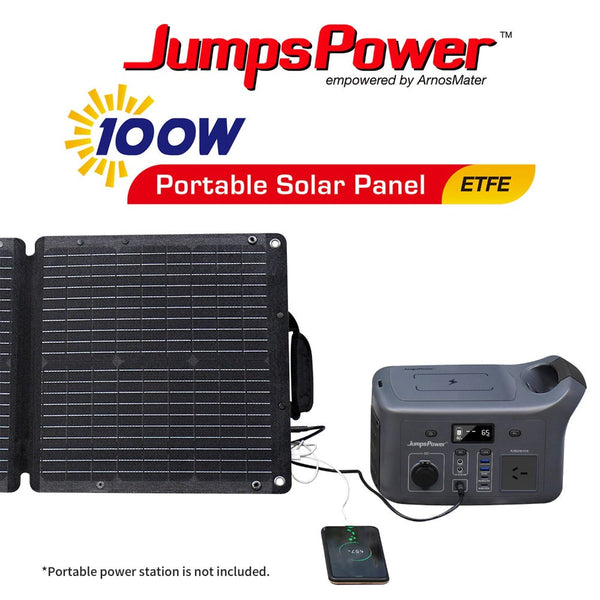 Jumpspower 100W Solar Panel Portable Charger Power Generator Foldable Camping Jump Starters