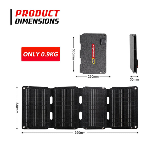 Jumpspower 40W Solar Panel Portable Charger Power Generator Foldable Camping Jump Starters