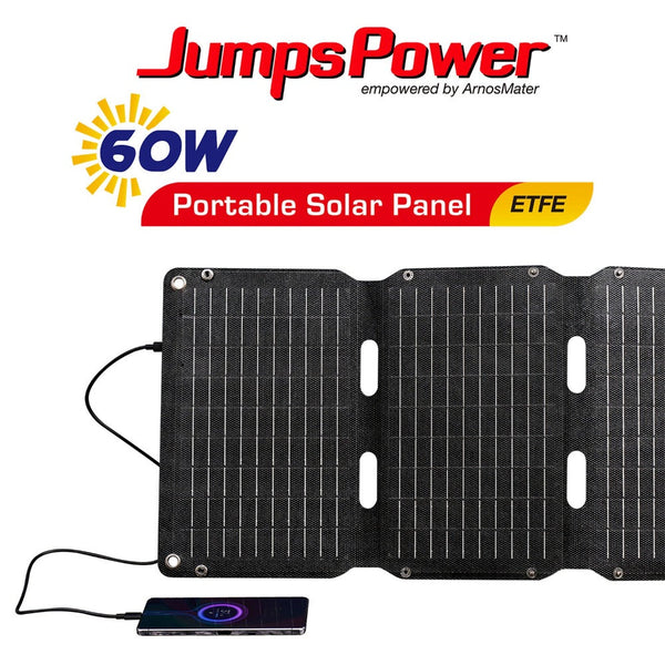 Jumpspower 60W Solar Panel Portable Charger Power Generator Foldable Camping Jump Starters