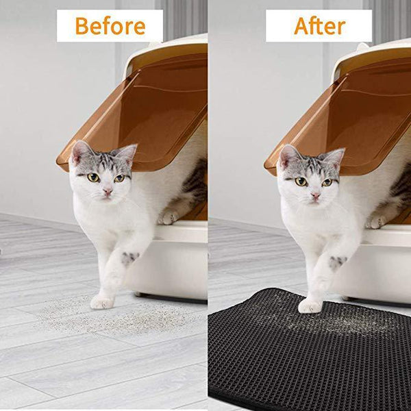 Yes4pets 2 X Double Layer Cat Litter Tray Trap Mat Catch House Box Pad Toilet