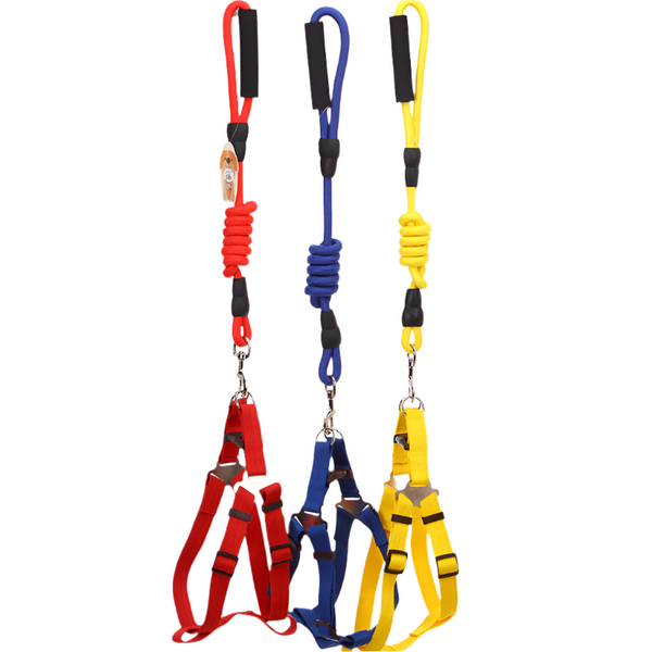 Yes4pets 2 X Medium Pet Dog Puppy Harness Collar Leash Lead Leads & Head Collars