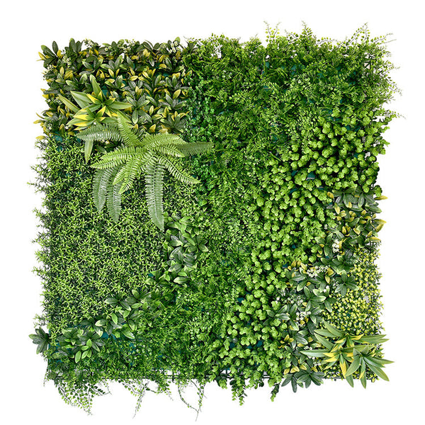 Yes4homes 5 Sqm Artificial Plant Wall Dcor Grass Panels Vertical Garden Foliage Tile Fence 1X1m Green