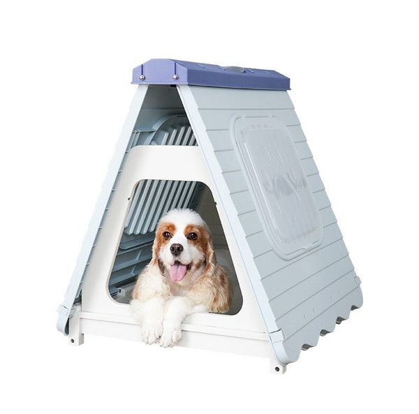 Yes4pets Small Foldable Plastic Pet Dog Puppy Cat House Kennel Blue Dog Kennels