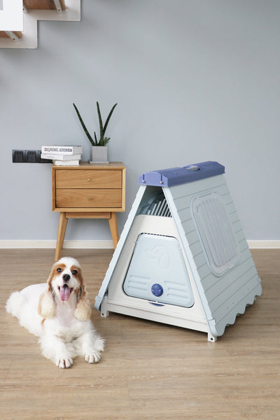 Yes4pets Small Foldable Plastic Pet Dog Puppy Cat House Kennel Blue Dog Kennels