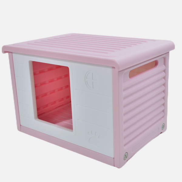 Yes4pets Small Plastic Pet Dog Puppy Cat House Kennel Pink Dog Kennels
