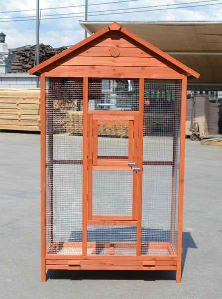 Yes4pets Wooden Xxl Pet Cages Aviary Carrier Travel Canary Parrot Bird