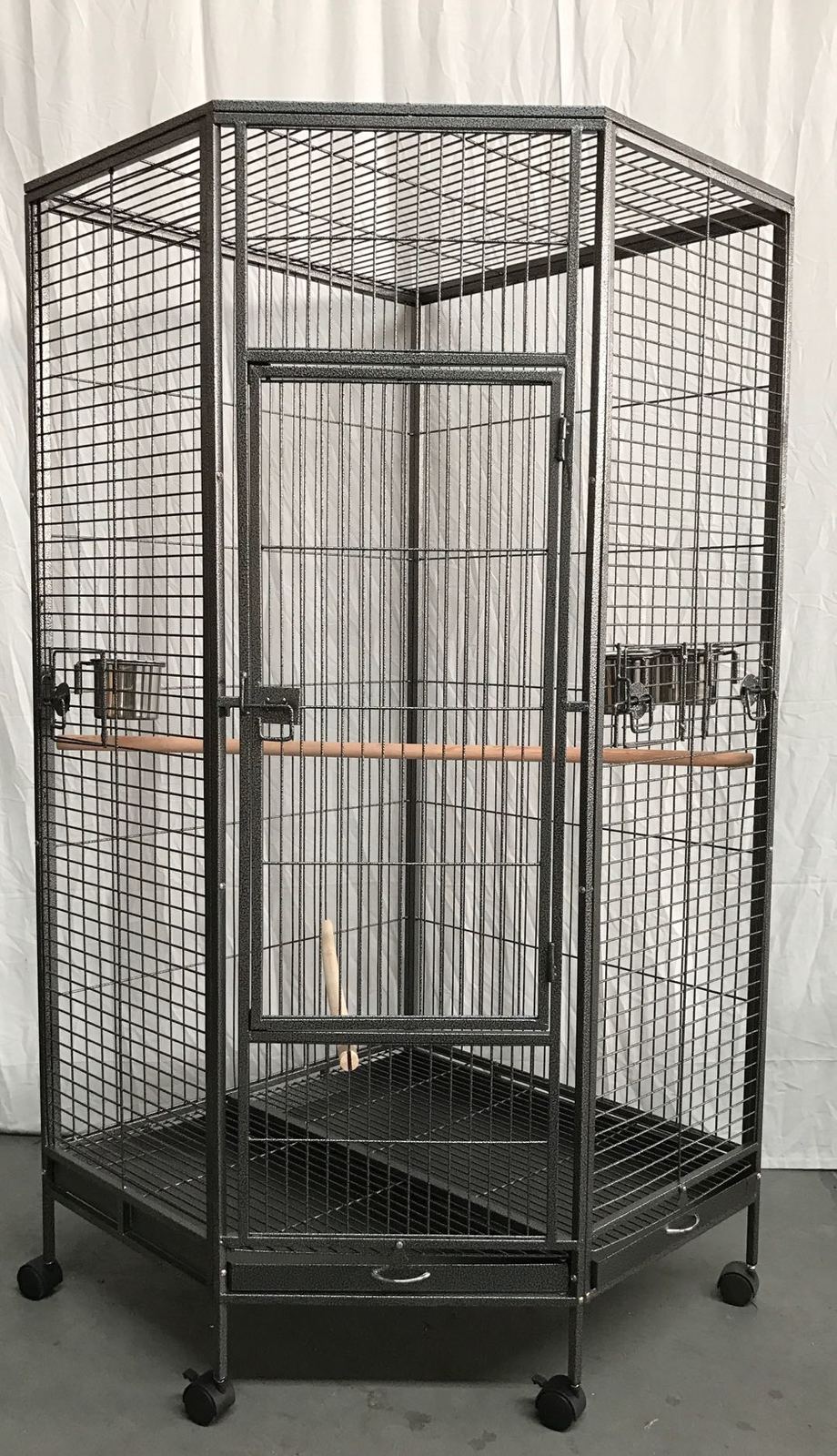 162Cm Large Corner Bird Cage Pet Parrot Aviary Perch Castor Wheel Bird Cages