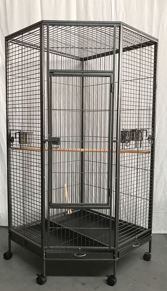 162Cm Large Corner Bird Cage Pet Parrot Aviary Perch Castor Wheel Bird Cages