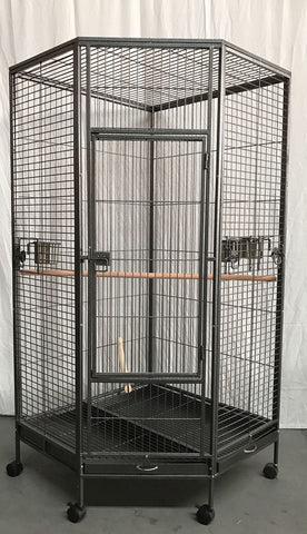 162Cm Large Corner Bird Cage Pet Parrot Aviary Perch Castor Wheel Bird Cages