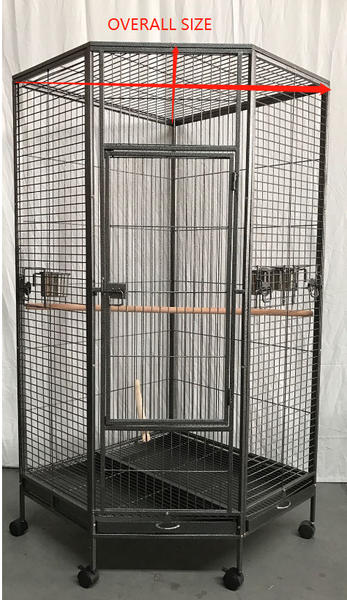 162Cm Large Corner Bird Cage Pet Parrot Aviary Perch Castor Wheel Bird Cages