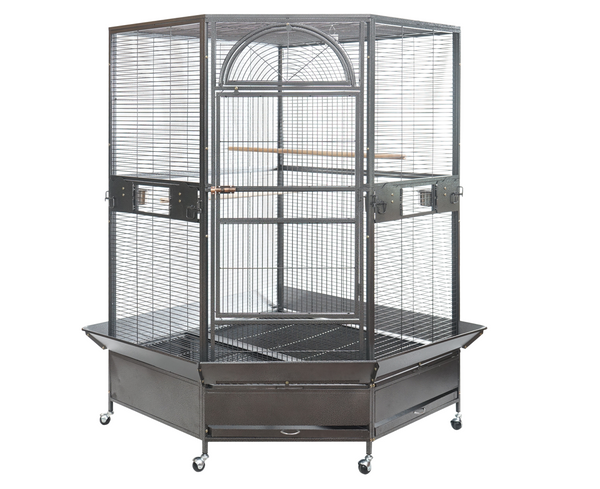 185Cm Xxl Corner Bird Cage Pet Parrot Aviary Perch Castor Wheel Bird Cages