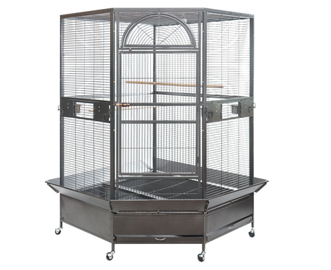185Cm Xxl Corner Bird Cage Pet Parrot Aviary Perch Castor Wheel Bird Cages