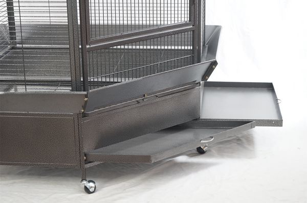 185Cm Xxl Corner Bird Cage Pet Parrot Aviary Perch Castor Wheel Bird Cages