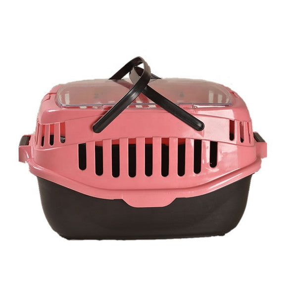 Yes4pets Medium Dog Cat Crate Pet Rabbit Guinea Pig Ferret Carrier Cage With Mat-Pink