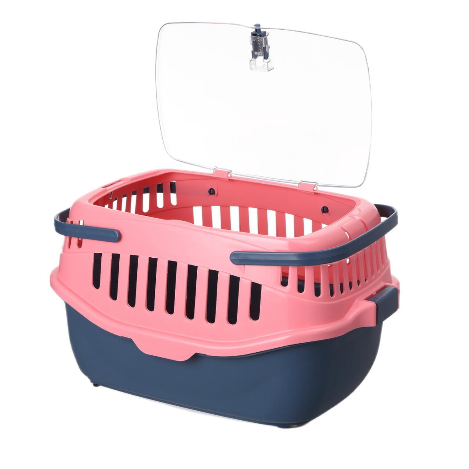 Yes4pets Medium Dog Cat Crate Pet Rabbit Guinea Pig Ferret Carrier Cage With Mat-Pink