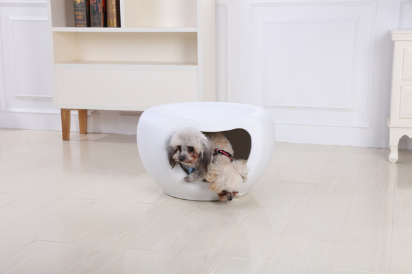 Yes4pets Cat Kitten Bed Cave Small Dog House Kennel Plastic Pet Pod Igloo White Dog Kennels