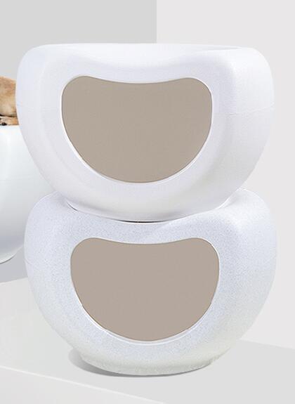 Yes4pets Cat Kitten Bed Cave Small Dog House Kennel Plastic Pet Pod Igloo White Dog Kennels