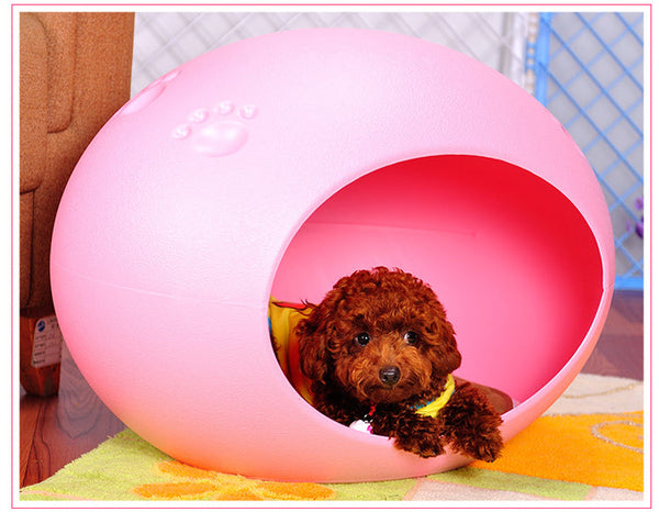 Yes4pets Medium Cave Cat Kitten Box Igloo Bed House Dog Puppy Pink