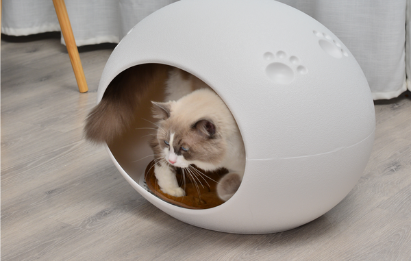 Yes4pets Medium Cave Cat Kitten Box Igloo Bed House Dog Puppy White
