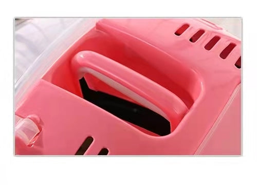 Yes4pets Medium Portable Travel Dog Cat Crate Pet Carrier Cage Comfort With Mat-Pink