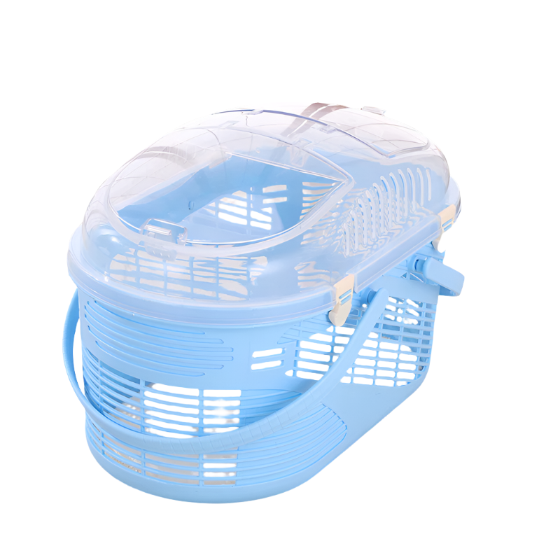 Yes4pets Small Dog Cat Crate Pet Rabbit Guinea Pig Ferret Carrier Cage With Mat Blue Small Animal Supplies