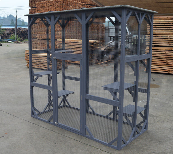 Yes4pets Xxl Pet Cat Bird Shelter Condo With Escape Door Kitten Cage House Cat Houses