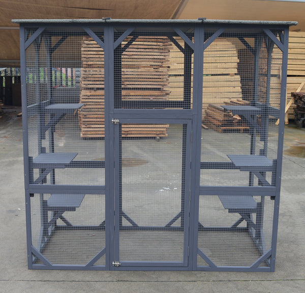 Cat Houses Yes4pets Xxl Pet Cat Bird Shelter Condo With Escape Door Wooden Kitten Cage House