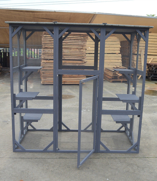 Cat Houses Yes4pets Xxl Pet Cat Bird Shelter Condo With Escape Door Wooden Kitten Cage House