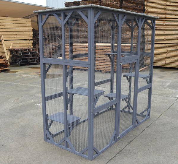 Yes4pets Xxl Pet Cat Bird Shelter Condo With Escape Door Kitten Cage House Cat Houses