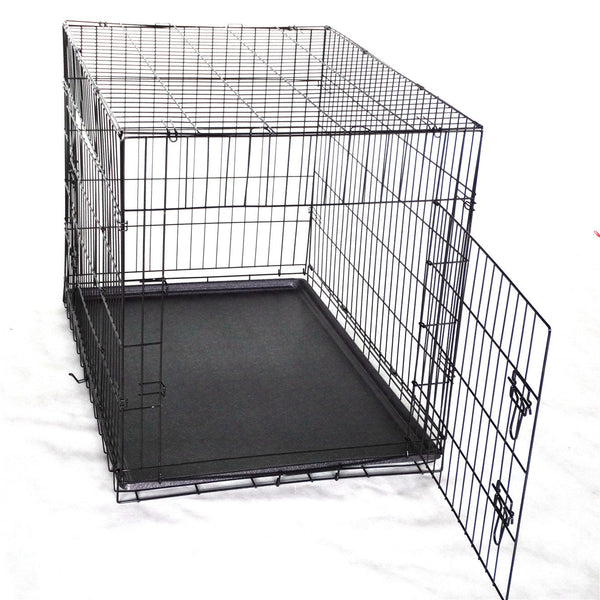 Yes4pets 30' Collapsible Metal Dog Crate Cage Cat Carrier With Tray