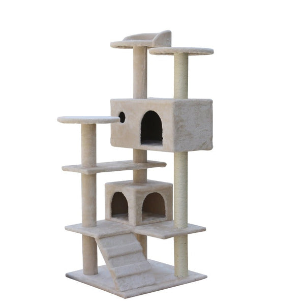 Yes4pets 130 Cm Beige Cat Scratching Post Tree Scratcher Pole Furniture & Scratchers