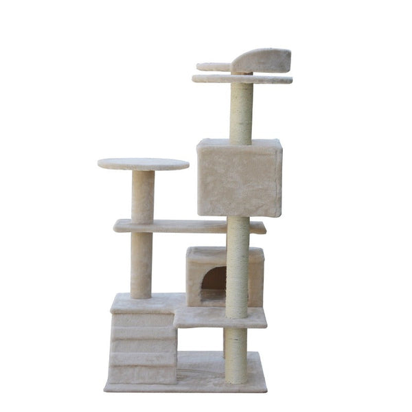 Yes4pets 130 Cm Beige Cat Scratching Post Tree Scratcher Pole Furniture & Scratchers
