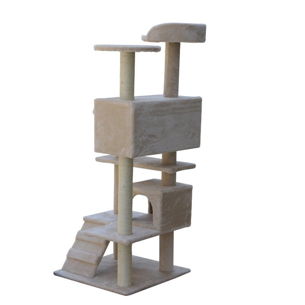 Yes4pets 130 Cm Beige Cat Scratching Post Tree Scratcher Pole Furniture & Scratchers