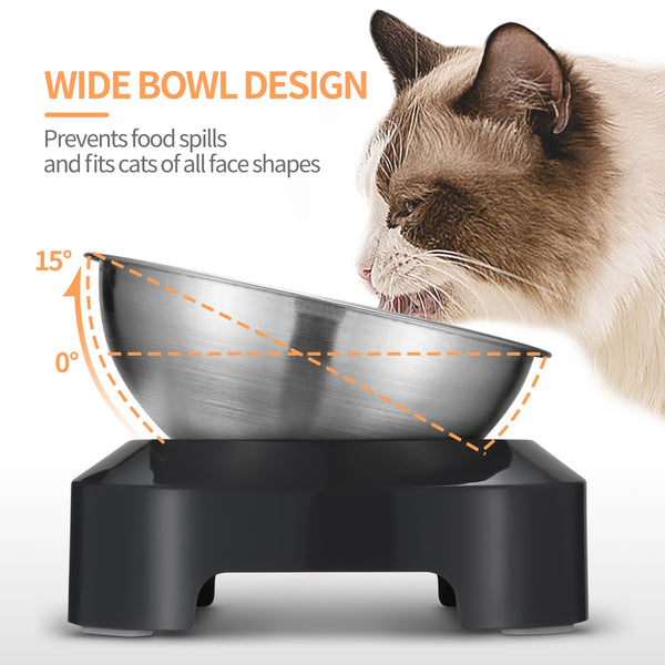 2 X M Stainless Steel Pet Bowl Water Bowls Portable Anti Slip Skid Feeder Dog Rabbit Cat Dishes Feeders & Fountains