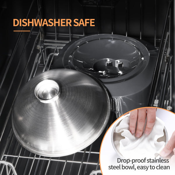 2 X M Stainless Steel Pet Bowl Water Bowls Portable Anti Slip Skid Feeder Dog Rabbit Cat Dishes Feeders & Fountains