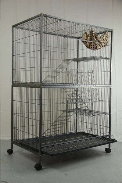 Yes4pets Pet 140Cm Level Bird Ferret Parrot Cage Aviary Cat Budgie Hamster Castor Bird Cages