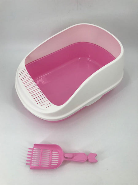 Yes4pets Large Portable Cat Toilet Litter Box Tray House With Scoop Pink Litter Trays