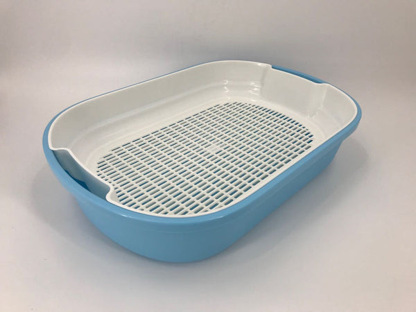 Yes4pets Large Portable Cat Toilet Litter Box Tray House With Scoop And Grid Blue