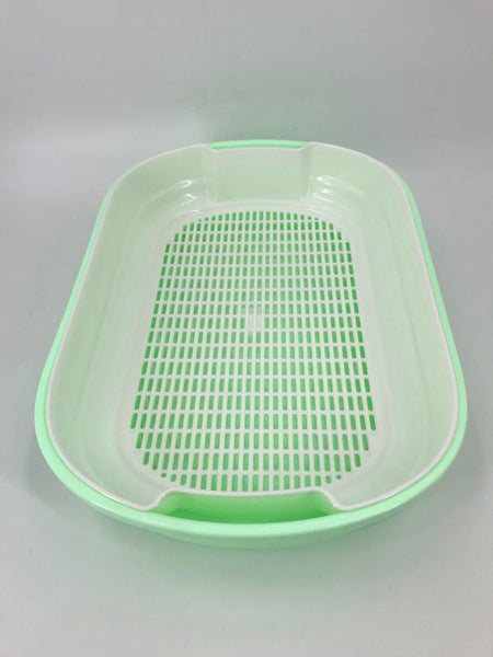 Yes4pets Large Portable Cat Toilet Litter Box Tray With Scoop And Grid Green