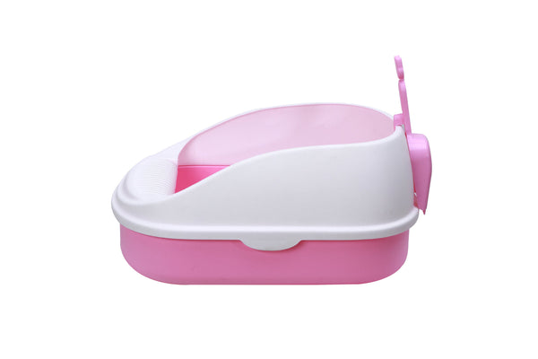 Yes4pets Large Portable Cat Toilet Litter Box Tray With Scoop And Grid Pink