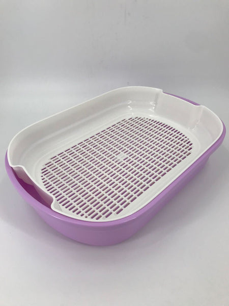 Yes4pets Large Portable Cat Toilet Litter Box Tray With Scoop And Grid Purple Litter Trays