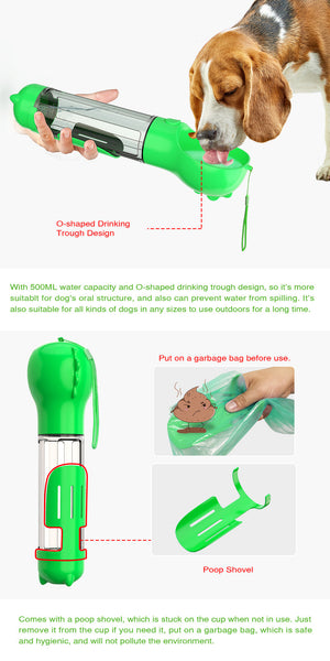Yes4pets In 1 Portable Pet Dog Puppy Cat Drinking Mug Water Feeder Bottle Valve Travel Green Dishes Feeders & Fountains