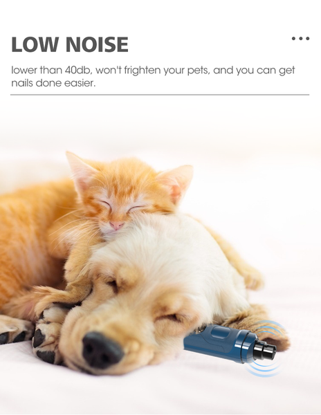 Electric Pet Dog Cat Quiet Nail Grinder Clipper Cutter Grooming Trimmer Dog Grooming